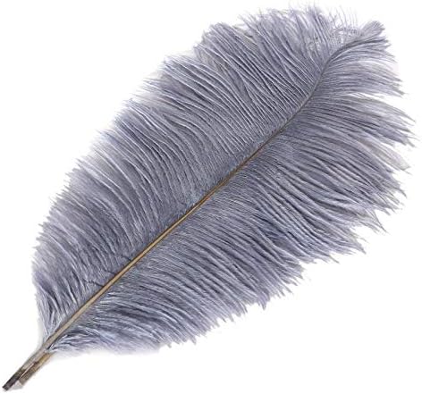 Zamihalaa - 50pcs/lotes cinza penas para artesanato 15-70 cm Plumes de penas de penas de penas de casamentos decoração de plumas carnaval
