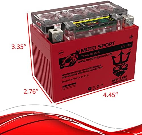 Marca Neptune YTX4L-BS Bateria de Gel de Substituição de Alto Desempenho para Gás Pampera 250 96-01
