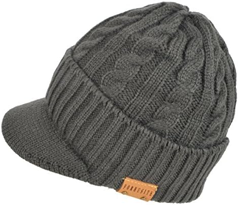 Chapéu de malha de newsboy retro com viseira Bill Winter Warm Hat for Men