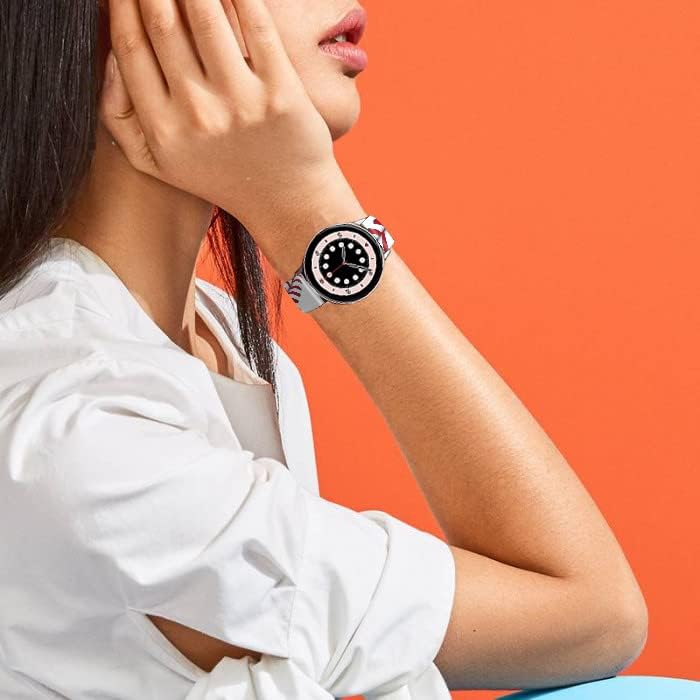 Relógio de beisebol Compatível para a Samsung Galaxy Watch 5/Galaxy Watch 4 40mm 44mm/Galaxy Watch 4 Classic 42mm 44mm, pulseiras de cinta de silicone para homens homens