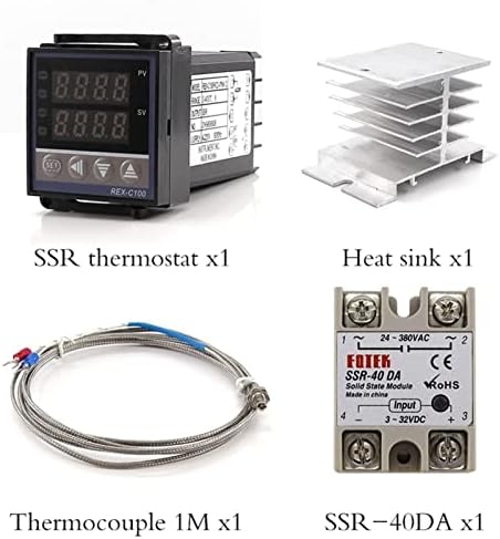 ZENYS REX-C100 Exibir Digital Controlador de Temperatura Inteligente K Termoparto Estado Sólido Relé SSR-40D