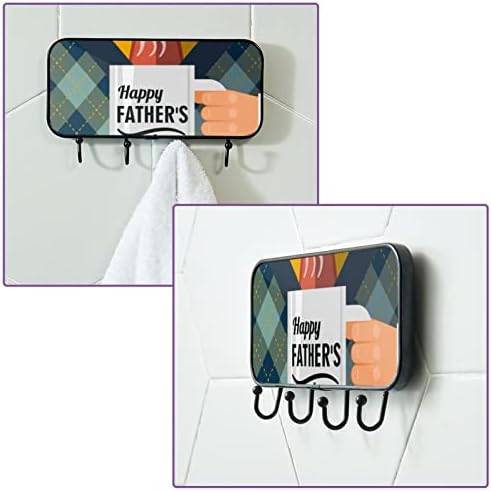 Ganchos adesivos ganchos de parede pesada para pendurar, feliz dia dos pais, toalhas de banheiro ganchos de cozinha