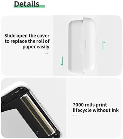 IRFORA Mini Pocket All-in-One Impressora térmica sem fio BT Photo Label Label Memo recibo Impressora AR Função