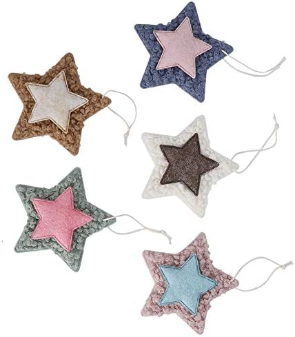 Tgoon Textured Christmas Star Decor não tecido 5pcs para decoração em casa