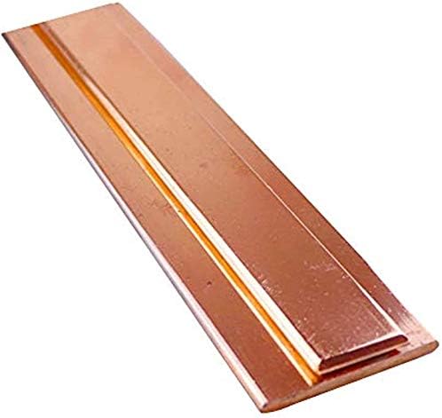 Folha de latão Huilun Folha de cobre puro 10cm/3,9 T2 Cu Metal Flat Barra Diy Metal Crafts, 3 tamanhos