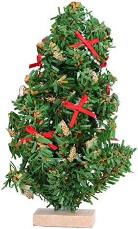 Pilipane Artificial Mini Christmas Tree 1: 12 Scaled Like Like 4,7 polegadas Dollouse Decoração