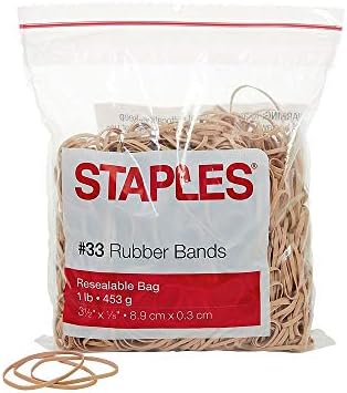 Staples 808634 Economy Rubber Bands Tamanho 33 1 lb.