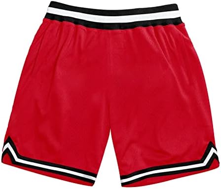 Shorts masculinos de basquete, shorts atléticos com bolsos, malha de ginástica de praia de praia Quick Dry