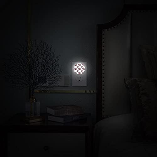 Deyya LED Night Light Plug in Wall com sensor automático Lâmpada de suporte à noite redonda para crianças Bedas