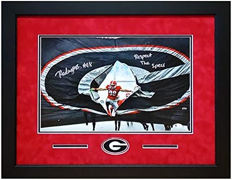 Rodrigo Blankenship autografou/emoldurado Georgia Bulldogs 12x18 g Photo de bandeira | Trabalho de quadro