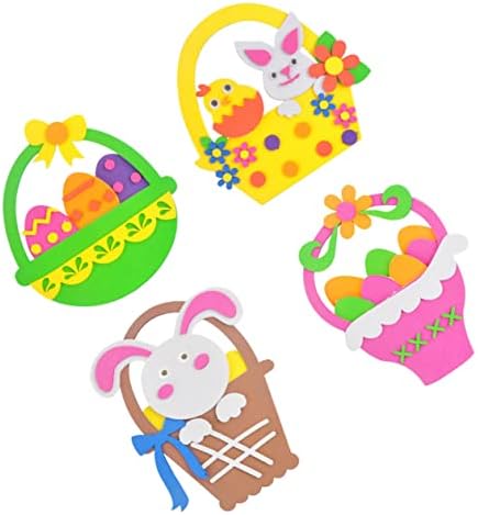 Brinquedos de coelho de Sewacc 4pcs acessórios de ovos de desenhos animados misturados coelho