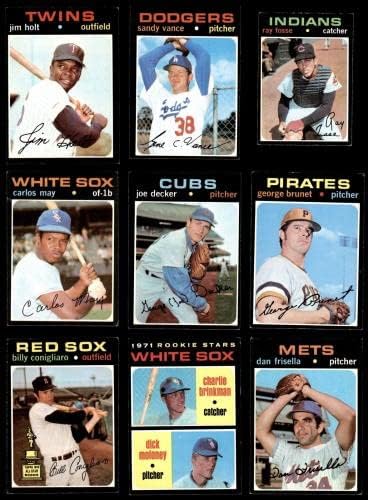 1971 Topps Baseball 100 Conjunto de partidas/lote sem cartões duplicados 4.5 - VG/Ex+ - Cartões de
