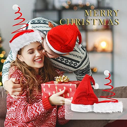 MVNISE 2 PCS Chapéus de Natal Chapéu de férias de Santa Xmas para adultos unissex Merry Natal Carnival
