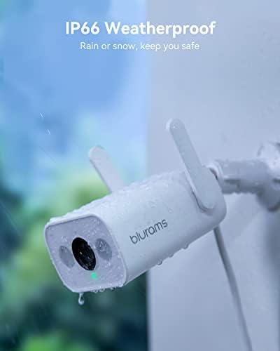 Câmera de segurança ao ar livre de Blurams 3MP, Wi-Fi fora das câmeras para segurança doméstica com detecção de