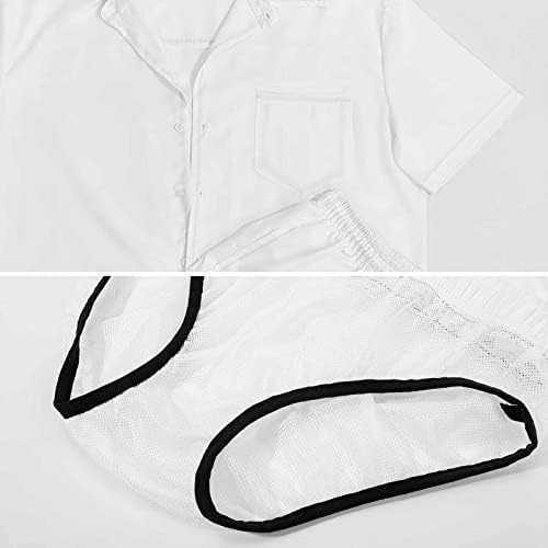 Pattern de píton Python Snake Python Roupas de 2 peças masculinas Button Hawaiian Camisa de manga curta e ternos