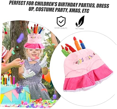 Veemon Birthday Cake Hat Hat para adultos Trajes de bolo de pelúcia Bolo de aniversário Capinho de aniversário