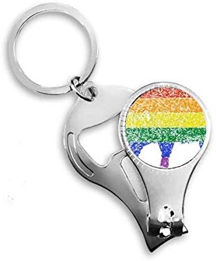 Arco -íris gay lésbica lesbian lgbt unha benging anel de chave de chave de corrente abridor de garrafa de corrente
