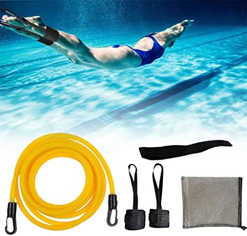 Quul Treinamento de natação ajustável Resistência elástica de cinto de natação Tubos de látex de segurança de segurança de segurança