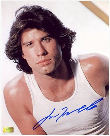 John Travolta autografou 8x10 foto sensual