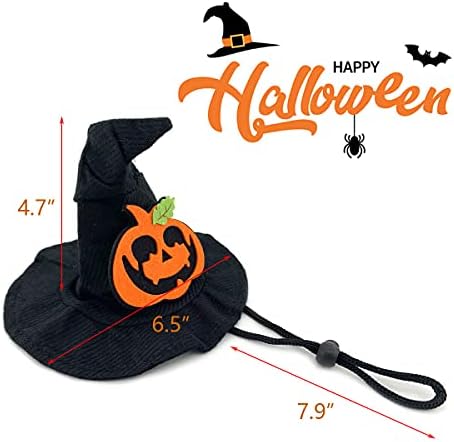 Traje de Halloween de cachorro de veículos - Cat Pumpkin Witch Hat Hat de Halloween Brandana Triângulo