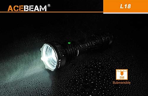 AceBeam L18 Camo Longo Longo LED LAVELA LED LANTLE -1500 Lúmen -1km Distância do feixe com bateria