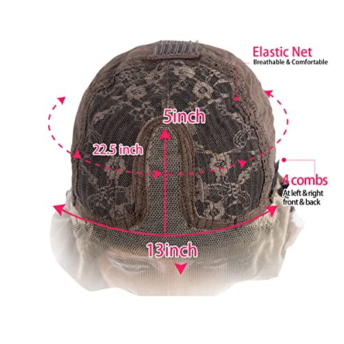 Ouri Hair reto T parte da peruca frontal de renda Parte média de 180% de densidade 13x5x1 t Parte