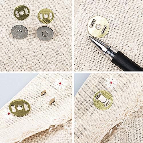 40 sets Silver e Bronze Tons de bronze Clopsbutton Fixador fecha botões de costura artesanais DIY Conjuntos