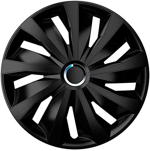 Capas de roda definidas preto preto de 14 polegadas de 14 polegadas