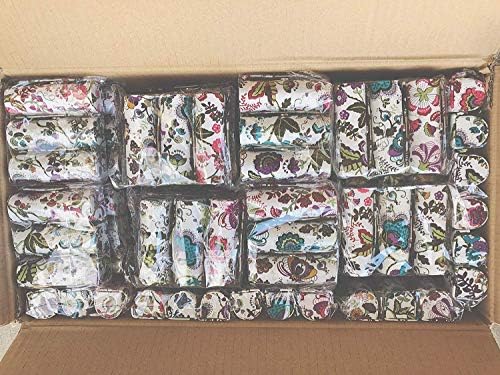 Caixa de caixa do suporte de batom 10pcs com espelho variado design de padrão de flores