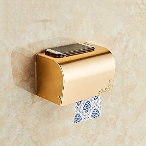 Dispensador de tecido do banheiro de ouro de Mxiaoxia ， Caixa de papel de rolo montado na parede,