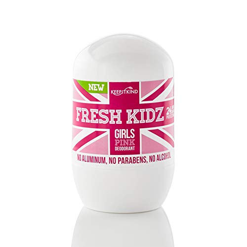 Mantenha o rolo natural do Kidz Fresh Kidz no desodorante Proteção de 24 horas para crianças e adolescentes