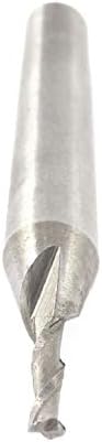 X-Dree 2mm x 6mm Groova helicoidal HSS-Al Hole de perfuração reta 2 flautas Cutter 5pcs (Ranurador helicoidal