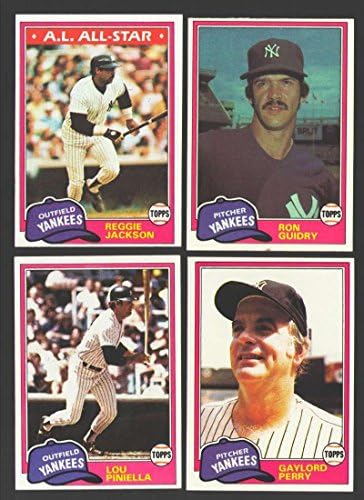 1981 Topps - conjunto da equipe do New York Yankees