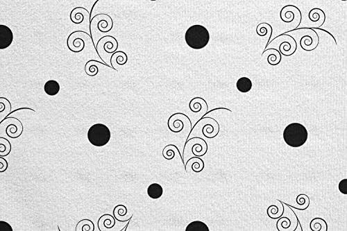 Toalha de tapete de ioga minimalista de Ambesonne, motivação de folhas de rolagem com pontos abstratos e