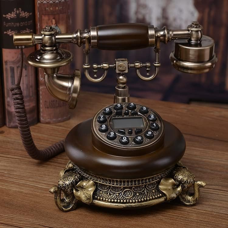 Counyball Rotary Dial Telephone American Classic Desk Phone com fio Dial rotativo Decoração de escritório