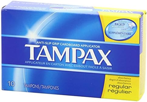 Tampax Cardboard Applicador tampões, absorção regular, 10 contagem
