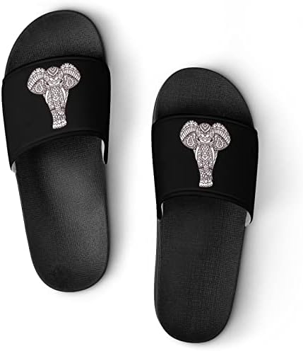 Sandálias de elefante asteca de elefante não deslizam chinelos de dedo do pé para massagem banheira de