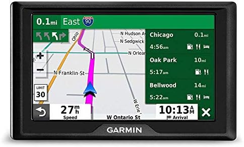 Garmin Drive 52 e tráfego: GPS Navigator com exibição de 5 ”apresenta menus e mapas fáceis de ler,