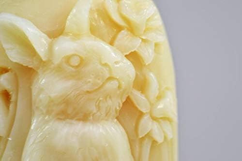 Rabbit Silicone Mold Soap gesso resina de cera Clay 5oz Coelhinho da Páscoa