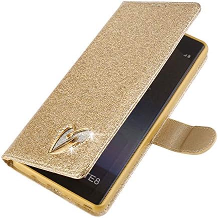 Caixa da carteira de Abtory para Galaxy Note 8, 3d Bling Crystal Rhinestone