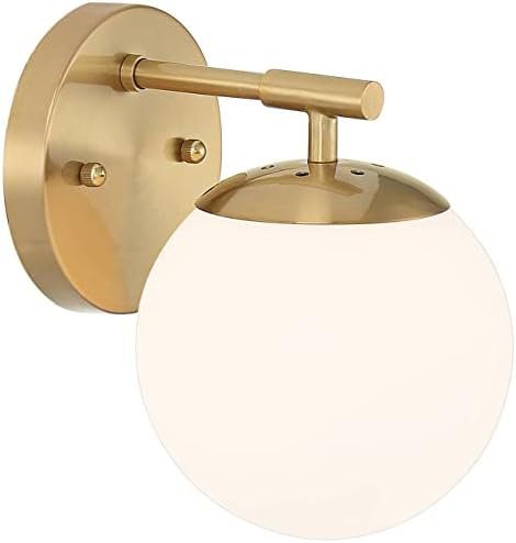 Design do euro POSTINI Meridiano Modern Wall Light Sconce Gold Gold Gold Hardwired 6 Fixamento Globo branco Globe
