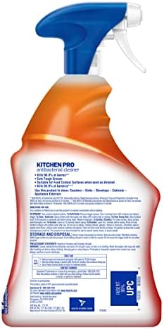 Limpador de spray de cozinha Lysol Pro, antibacteriano Spray de limpeza de todos os objetivos para cozinhas, bancadas,