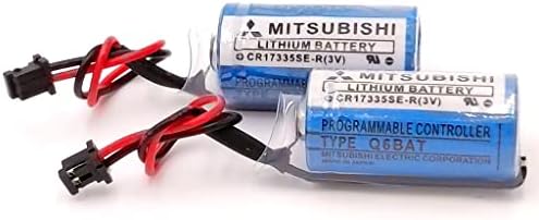 50pcs bateria CR17335SE-R/3V 1700mAH Q6BAT PLC Battery com plugue para Mitsubishi Q25PRHCPU Q170HBATC