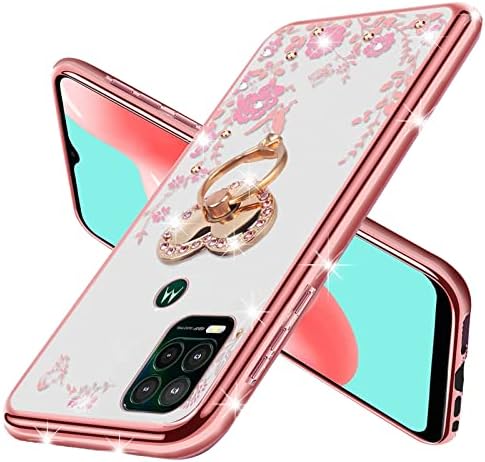 Caixa de telefone para moto g caneta 5g 2021, capa de Motorola G Stylus 5g para meninas mulheres glitter