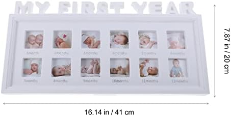 Homoyoyo Mom Presentes de aniversário Presentes de bebê Quadro fotográfico 12 meses recém -nascidos bebê