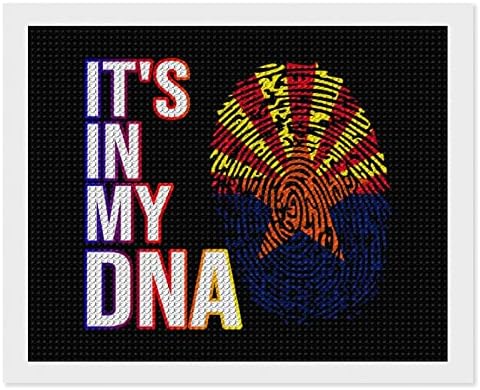 Está no meu DNA Arizona State Flag Diamond Kits de pintura 5D DIY Drill Full Drill Rhinestone Arts