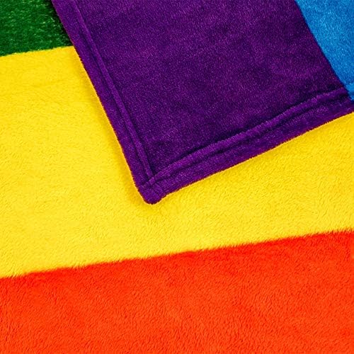 República Infinita - Rainbow Pride Soft Velo Throw Blanket - 50x60 Perfeito para salas de estar, quartos,