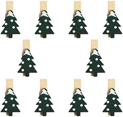 30pcs Photo Creative Pegs Christmas Wood Clipes de prendedores de roupas Clipes para decorações