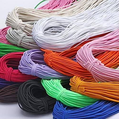 ECYC 10 jardas de 1,5 mm colorido de alta quantidade de cabelos redondos elásticos da faixa elástica de corda elástica