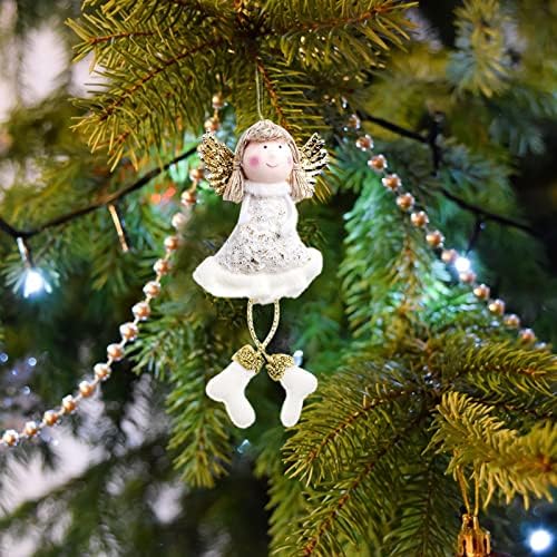 Angel Ornamentos de Natal Donzes Angel Decorações penduradas Decorações de pelúcia de árvore de Natal